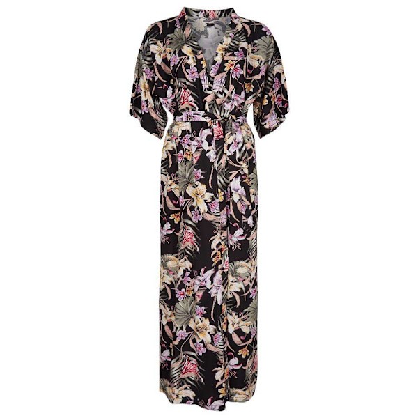 O´neill Lang Kjole Kimono Mix&match Sort M Kvinde
