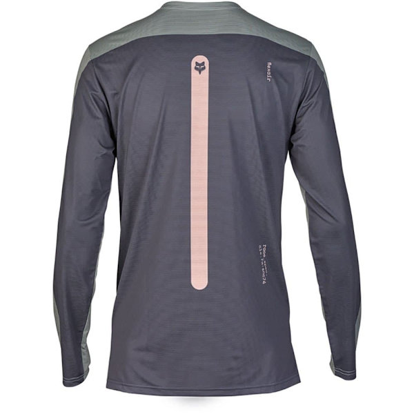 Fox Racing Mtb Flexair Aviaton Race T-shirt Med Lång ärm Grå M Man