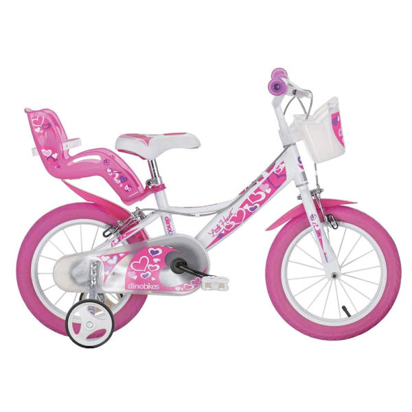 Dino Bikes Hearts 14´´ Cykel Vit 4-6 Years Pojke