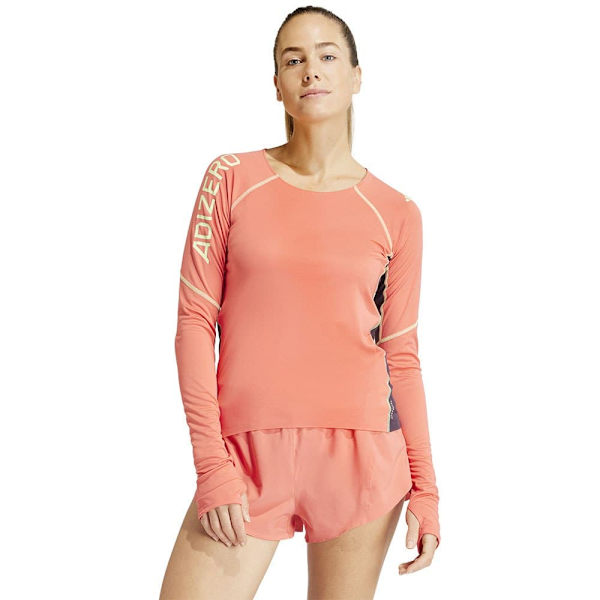 Adidas Pitkähihainen T-paita Ekiden Oranssi XL Nainen