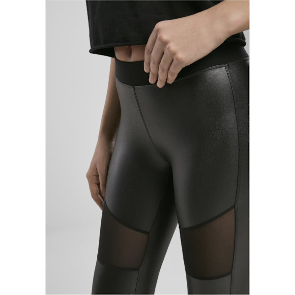 Urban Classics Leggings I Kunstlæder Sort 2XL Kvinde