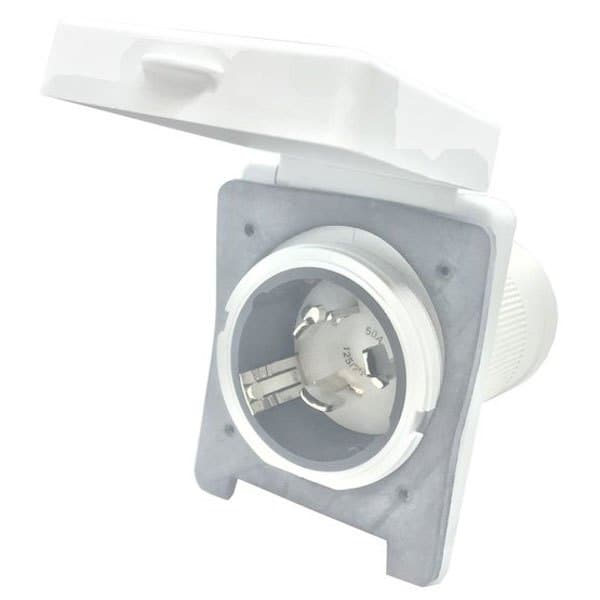 Marinco Polyester Power Inlet 50a 125/250a 4c Valkoinen