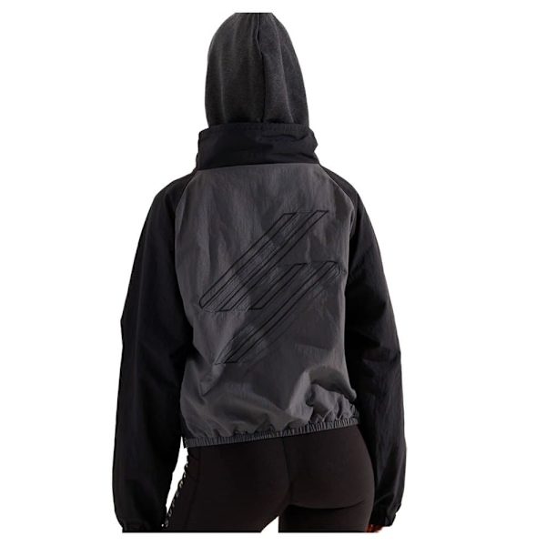 Superdry Jacka Overhead Cropped Cagoule Svart,Grå S Kvinna