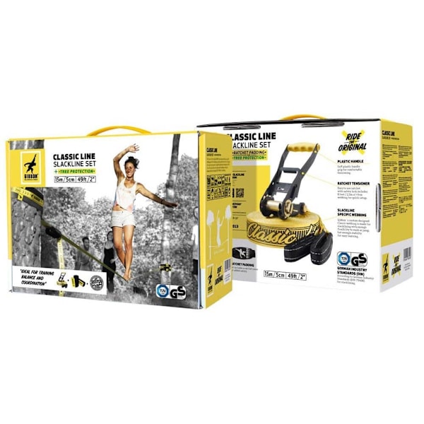 Gibbon Slacklines Classic Line Xl Treewear Gul 25 m
