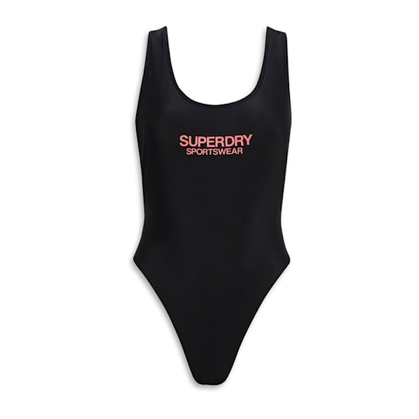 Superdry Elastic Scoop Back Baddräkt Svart XS Kvinna