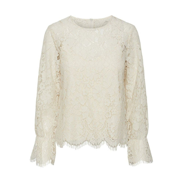 Yas Perla Blus Med Lång ärm Beige S Kvinna