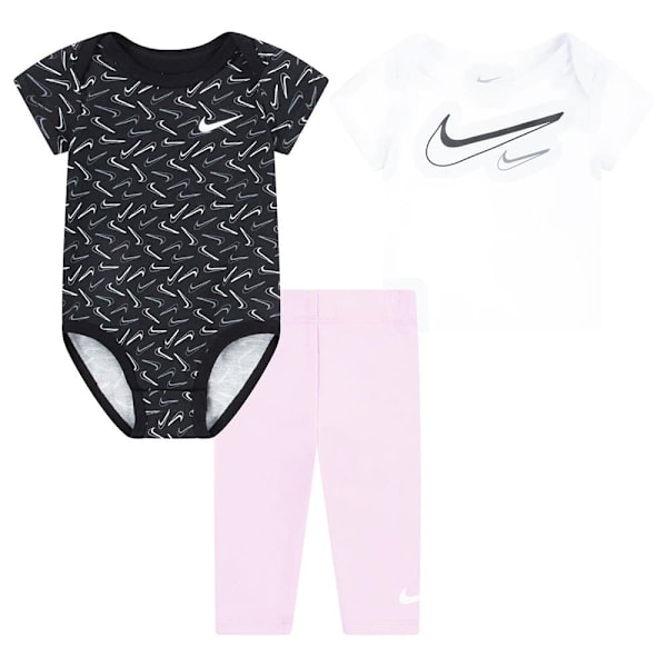Nike Kids Baby Set Set Swoosh Logo 3 Enheter Flerfärgad 6 Months Flicka
