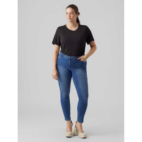 Vero Moda Curve Fanya Slim Fit Vi3312 Jeans Blå 50 / 32 Kvinna