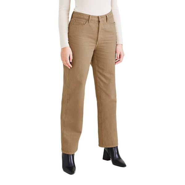 Dockers Jeans High Straight Gul 28 Kvinna