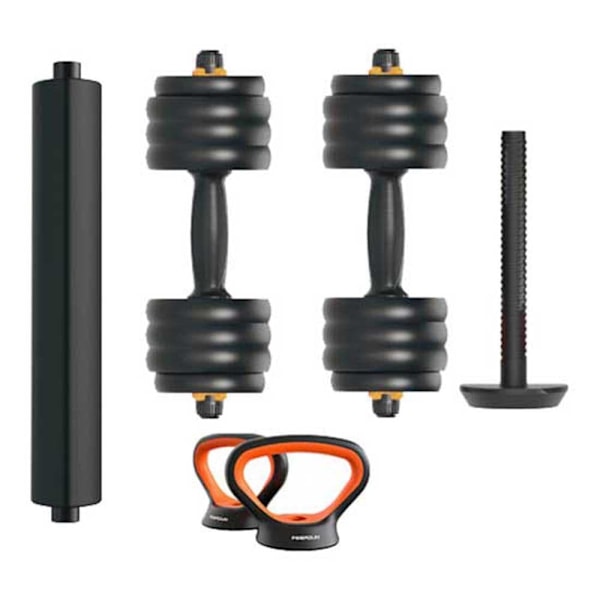 Fed Håndvægtssæt V 2+bar+kettlebell 40kg 40kg Søvfarvet 40 kg