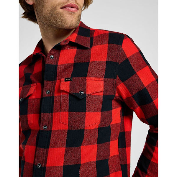 Lee Clean Western Pitkähihainen Paita Punainen 2XL Mies