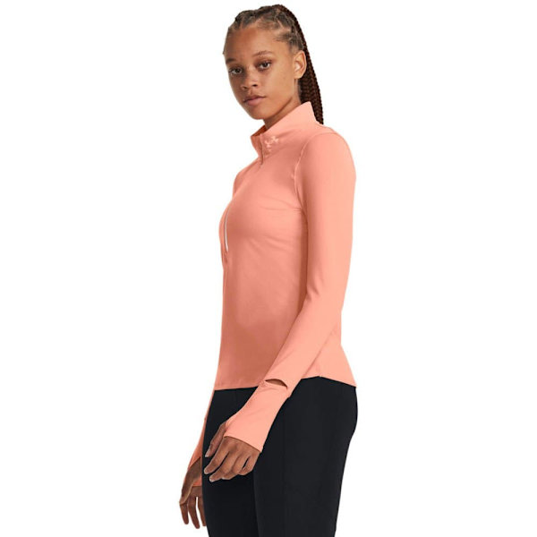 Under Armour T-shirt Med Halv Lynlås Qualifier Run Orange S Kvinde