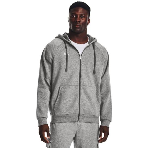 Under Armour Sweatshirt Med Full Dragkedja Rival Fleece Grå S / Regular Man