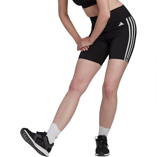 Adidas Kort Strumpbyxor Essentials 3 Stripes High-waisted Svart S Kvinna