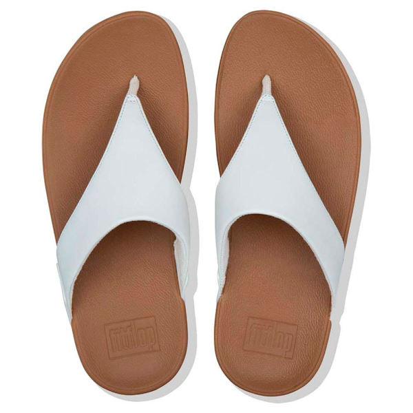 Fitflop Flip Flops Lulu Leather Vit EU 40 Kvinna