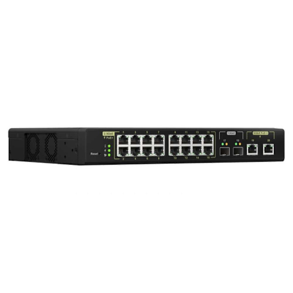 Qnap Kontakt Qsw-m2116p-2t2s L2 Poe Sort