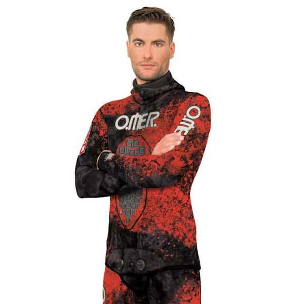 Omer Spearfishing Jakke Red Stone 5 Mm Rød S