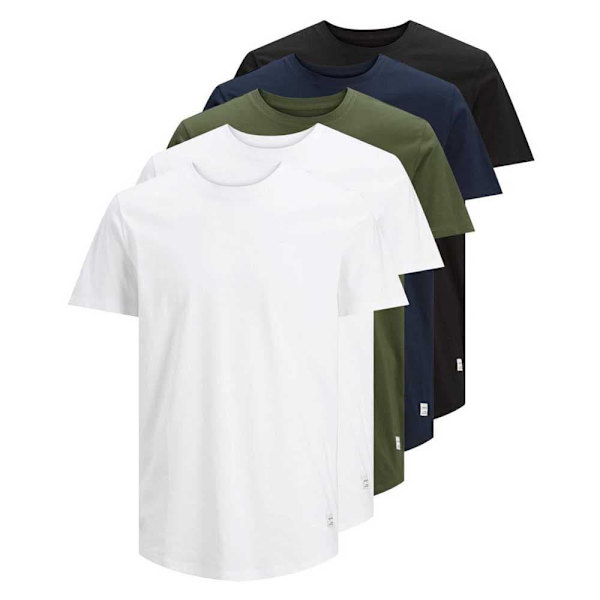 Jack & Jones T-shirt Noa Crew 5 Enheder Flerfarvet L Mand
