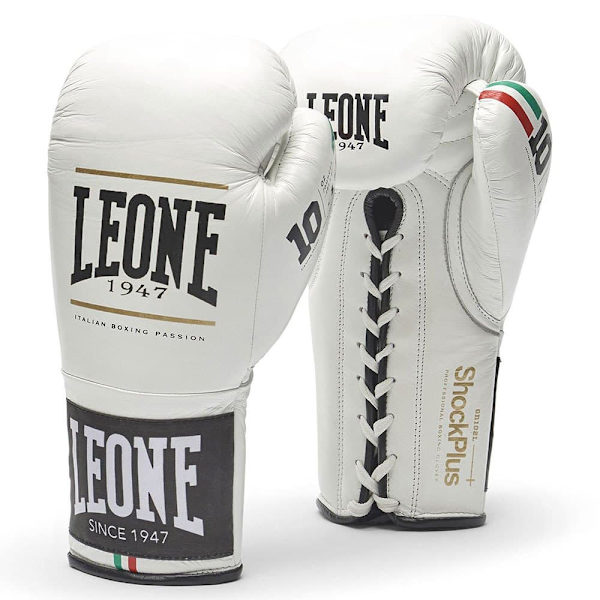 Leone1947 Kamphandsker Shock Plus Hvid 10 oz