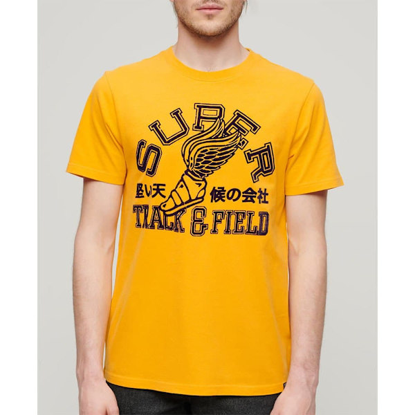 Superdry Track & Field Ath Graphic T-shirt Med Korta ärmar Gul 2XL Man
