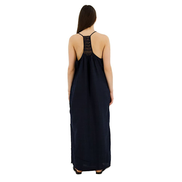 Superdry Lace Halter Beach ærmeløs Lang Kjole Sort L Kvinde