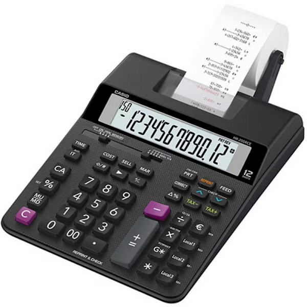 Casio Hr-200ce Lommeregner Med Printer Sort