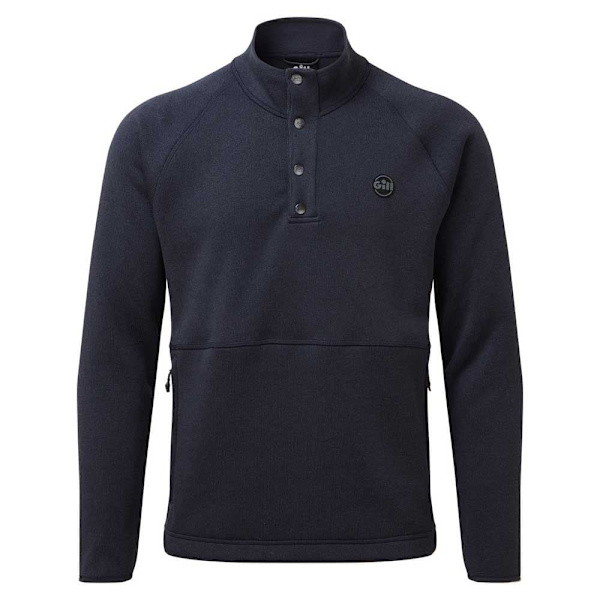 Gill Halv Lynlås Fleece Fisher Blå M Mand
