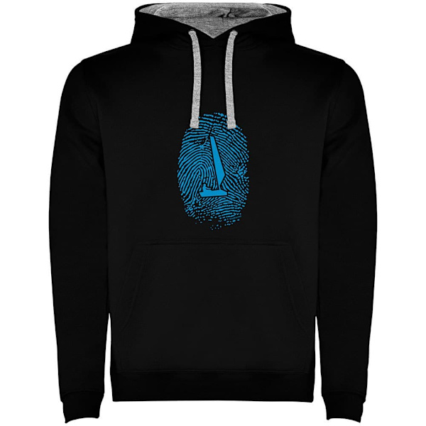 Kruskis Tvåfärgad Luvtröja Sailor Fingerprint Svart 2XL Man