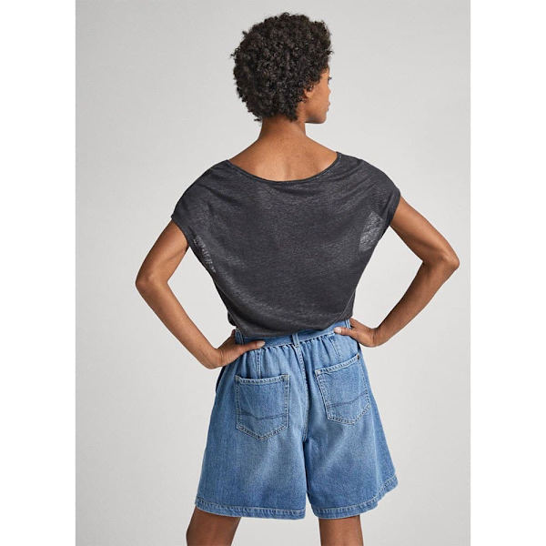 Pepe Jeans Kortärmad T-shirt Lottie Blå XL Kvinna