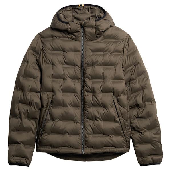 Superdry Quilted Coat Jacka Brun M Man