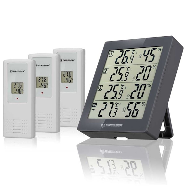 Bresser Väderstation Temeo Higro Quadro 4 3 Enheter Grå