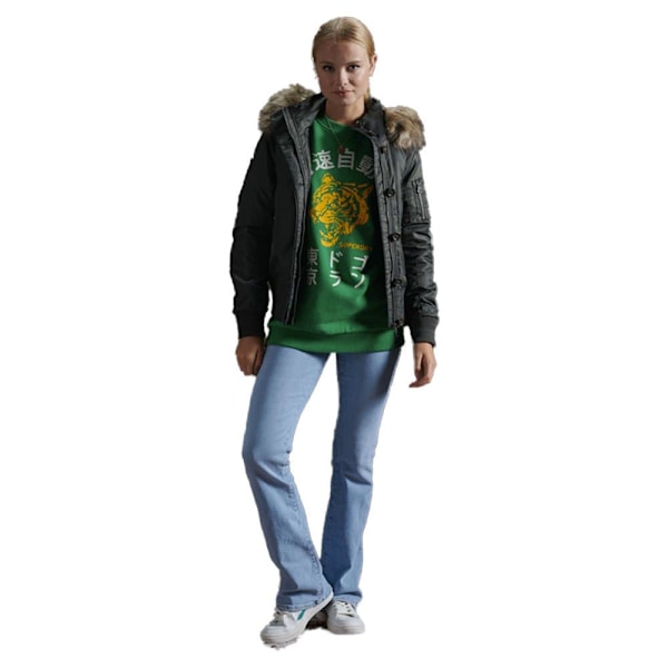 Superdry Jacka Nylon Flight Bomber Grönt S Kvinna