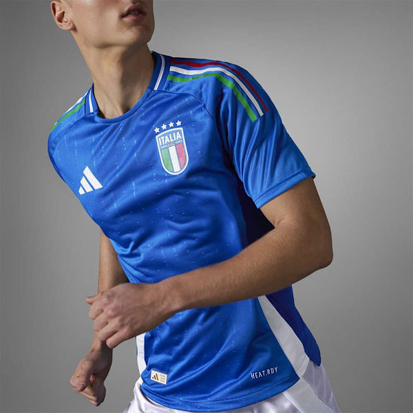 Adidas Italy Authentic 24/25 Lyhythihainen Kotipaita Sininen L
