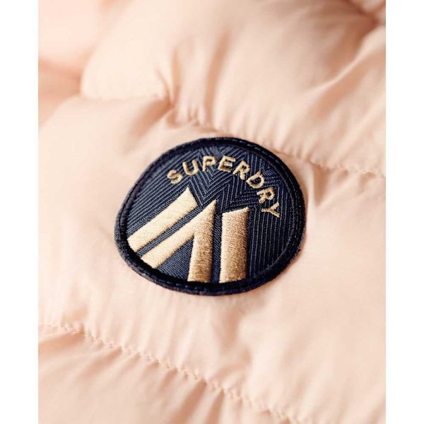 Superdry Fuji Quilt Padded Jacka Beige L Kvinna