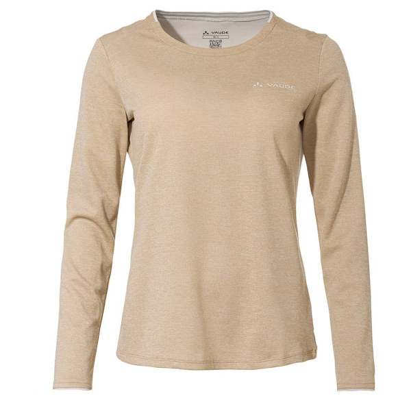 Vaude Essential T-shirt Med Lång ärm Beige 36 Kvinna