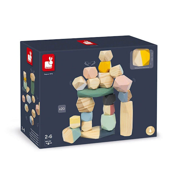 Janod Sweet Cocoon Stacking Stones Monivärinen 24 Months-6 Years
