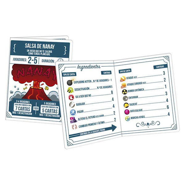 Asmodee Korttipeli Exploding Kittens Recetas Del Desastre Hopeinen