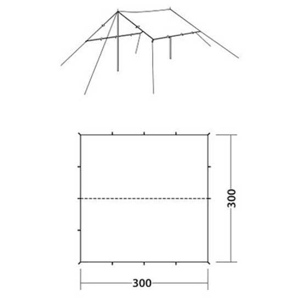 Robens Tarp 3x3 M Vihreä