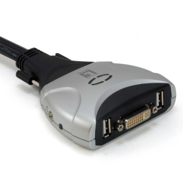 Level One Automatisk Skrivebordsskift Kvm-0260 Dvi / Usb Sort