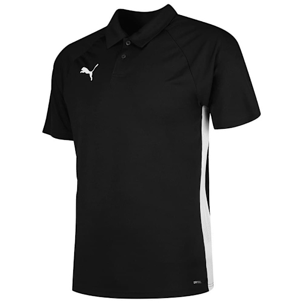 Puma Kortærmet Polo Teamliga Sort L Mand