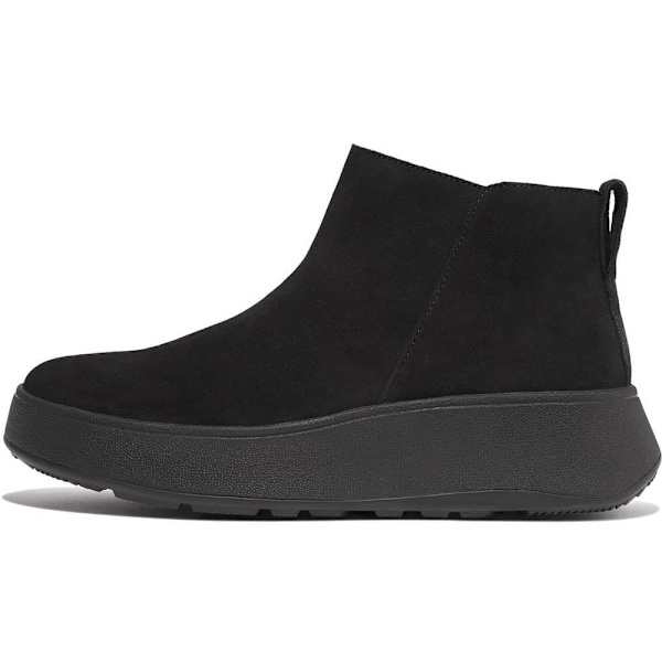 Fitflop F-mode Suede Flatform Zip Ankle Støvler Sort EU 38 Kvinde