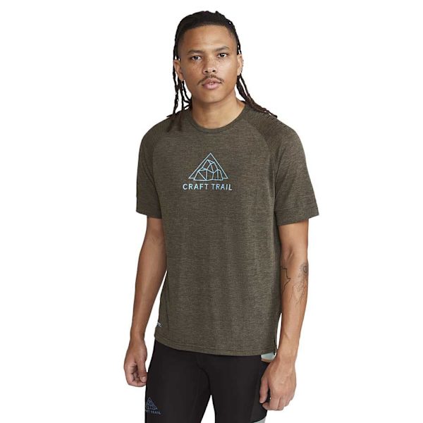 Craft Kortærmet T-shirt Adv Trail Wool Grøn L Mand