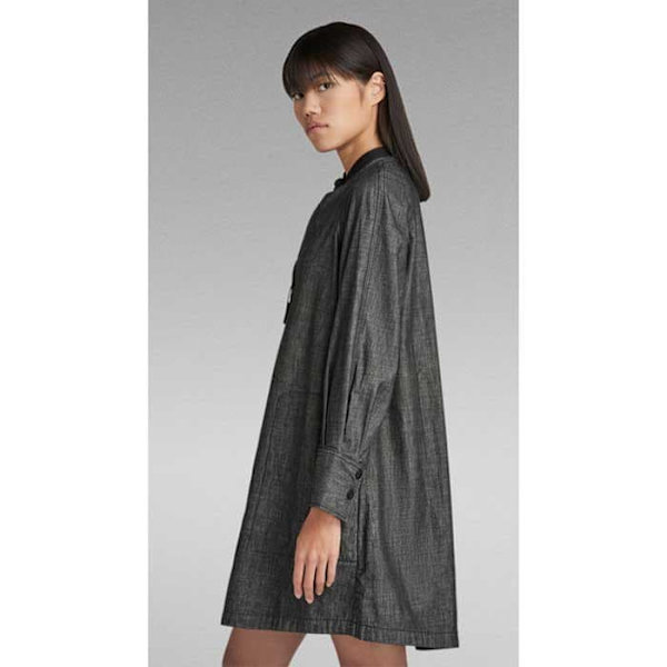 G-star Langærmet Kort Kjole Tunic Grå M Kvinde