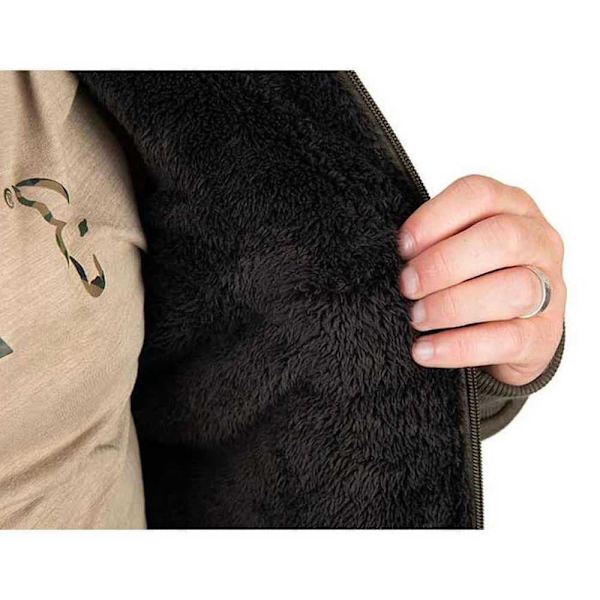 Fox International Full Vetoketjullinen Villapaita Collection Sherpa Vihreä M Mies