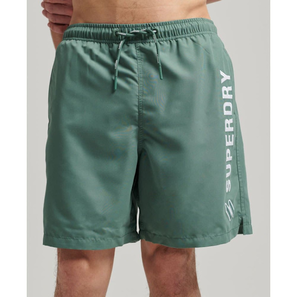 Superdry Simma Kort Code Applque 19inch Grönt 2XL Man