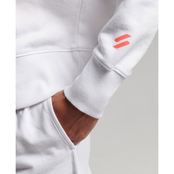 Superdry Luvtröja Code Core Sport Crop Box Vit L Kvinna