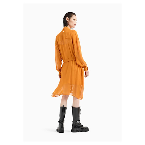 Armani Exchange 6dya09_yn1vz Kjole Med Lange ærmer Orange S Kvinde