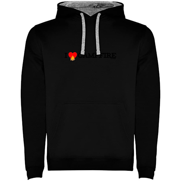 Kruskis I Love Campfire Bicolor Hættetrøje Sort 3XL Mand