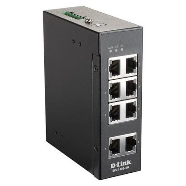 D-link 8 Port Unmanaged Switch Svart Svart