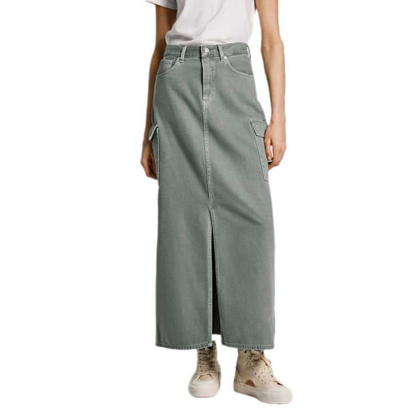 Pepe Jeans Pl901143 Lång Kjol Grönt XS Kvinna